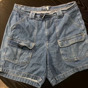 NYDJ Blue Cargo Shorts Relaxed Fit